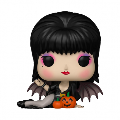 Elvira with Pumpkins